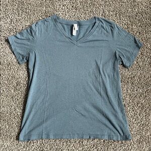 Women's Bella + Canvas V-Neck Short Sleeve Tee in Slate Blue
